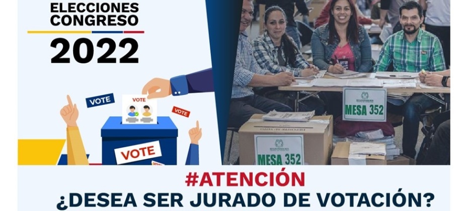 Invitación a los colombianos para ser jurados de votación