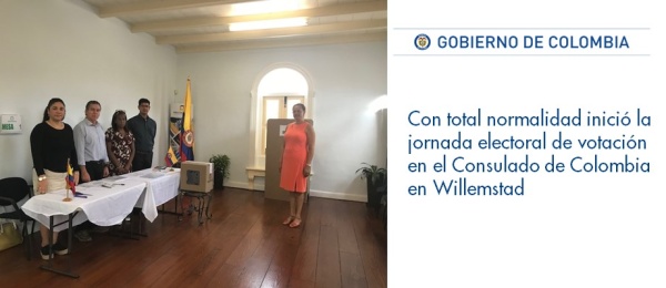 Con total normalidad inició la jornada electoral de votación en el Consulado de Colombia en Willemstad 2018